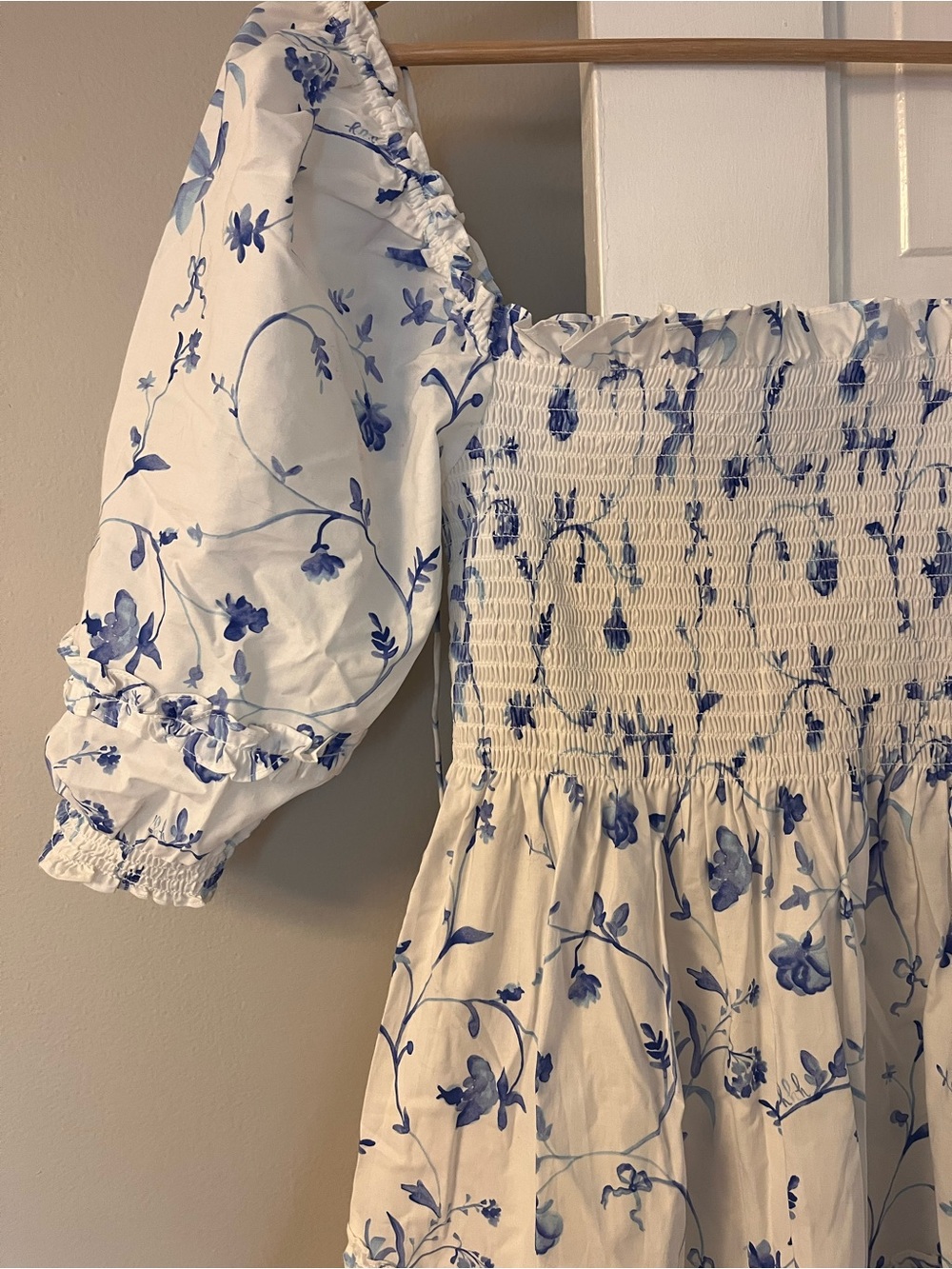 Hill House Nesli Nap Dress with Blue Floral Size XS - Picture 3 of 5